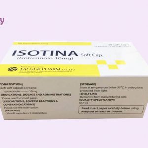 Hình ảnh hộp thuốc Isotina