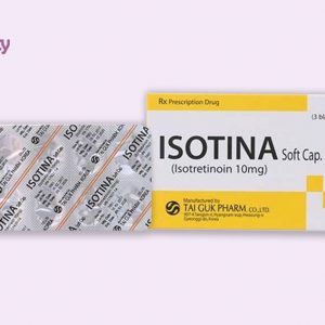 Dạng đóng gói của sản phẩm Isotina trị mụn
