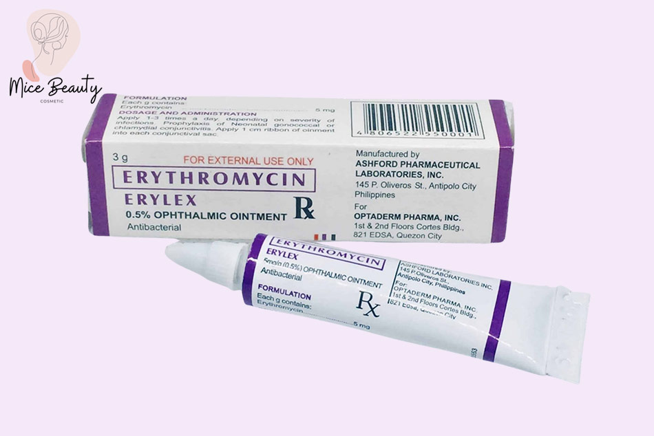 Kem trị mụn có chứa kháng sinh Erythromycin